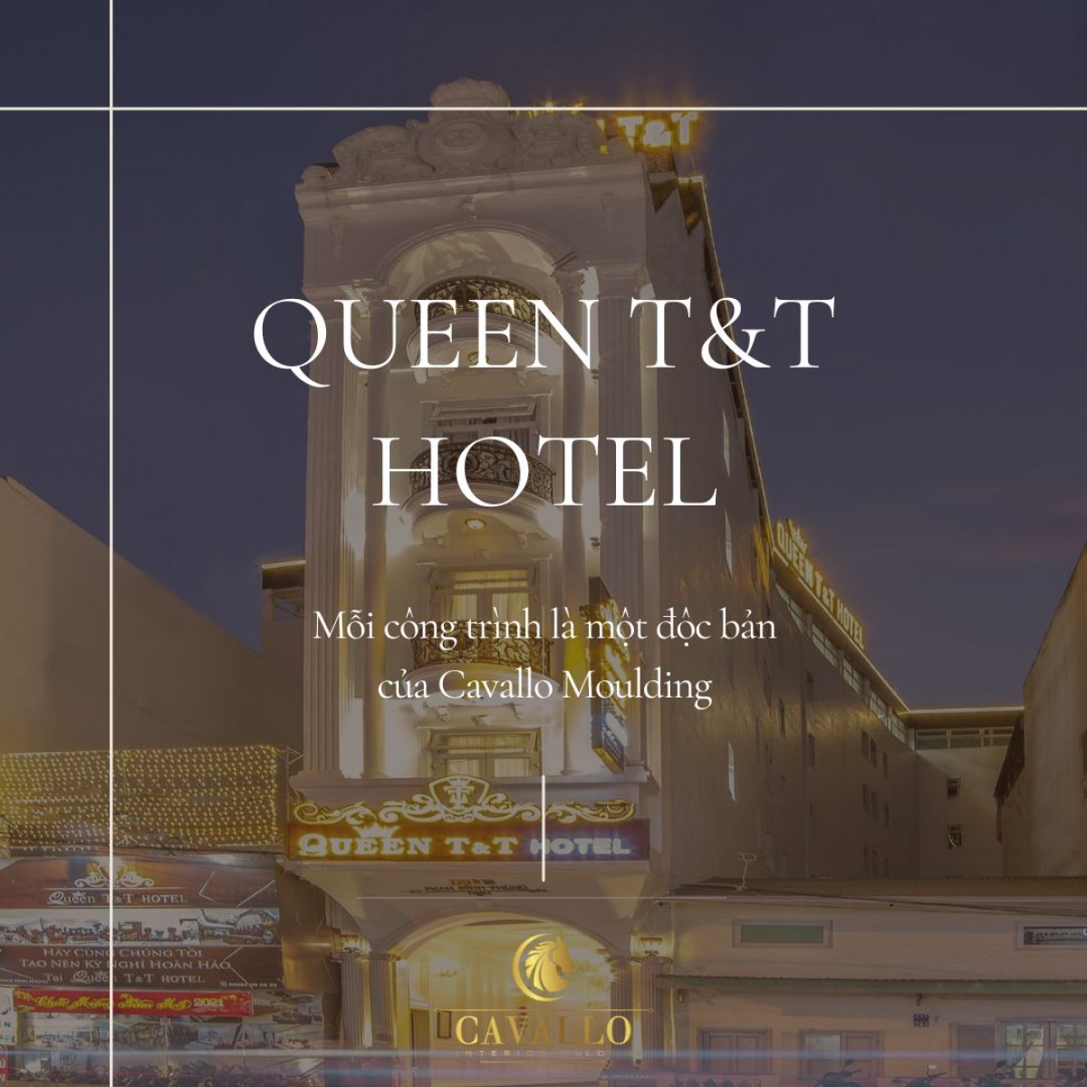 Phào chỉ nhựa Hàn Quốc trang trí Queen T&T hotel Đà Lạt