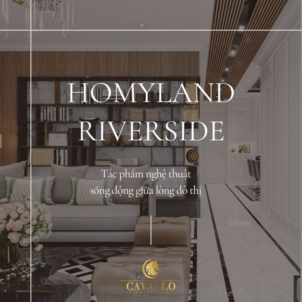 Phào chỉ nhựa Hàn Quốc trang trí căn hộ Homyland Riverside