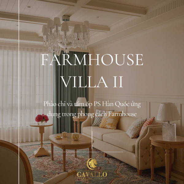 Phào chỉ và tấm ốp PS Hàn Quốc ứng dụng trong phong cách Farmhouse