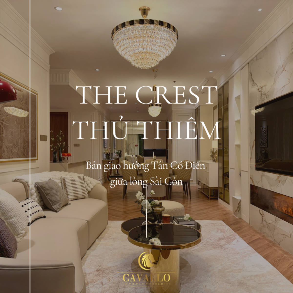 Ứng dụng phào chỉ & tấm ốp Hiwood tại căn hộ The Crest Thủ Thiêm
