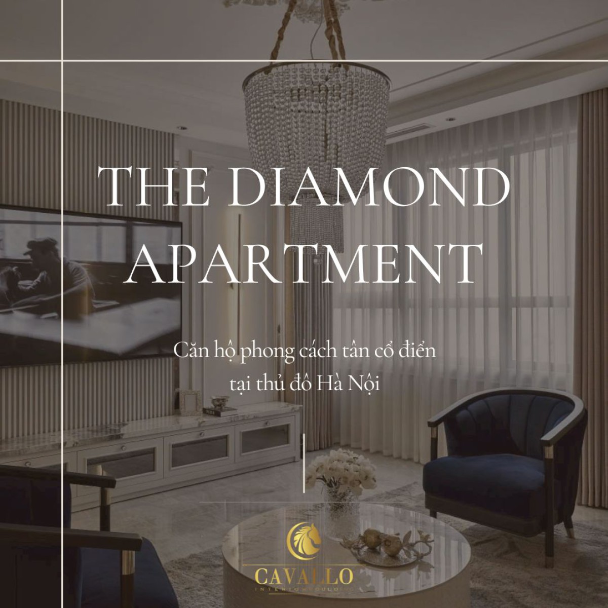 Phào chỉ nhựa Hàn Quốc trang trí căn hộ The Diamond Hà Nội